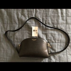 Kate Spade NY Cameron Street Hilli Dome Crossbody Bag - Saffiano Black